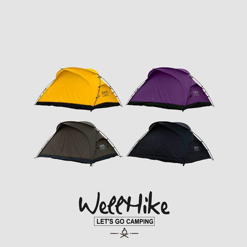WELLHIKE Дорожная легкая водонепроницаемая палатка для двоих подходит для пеших прогулок для кемпинга