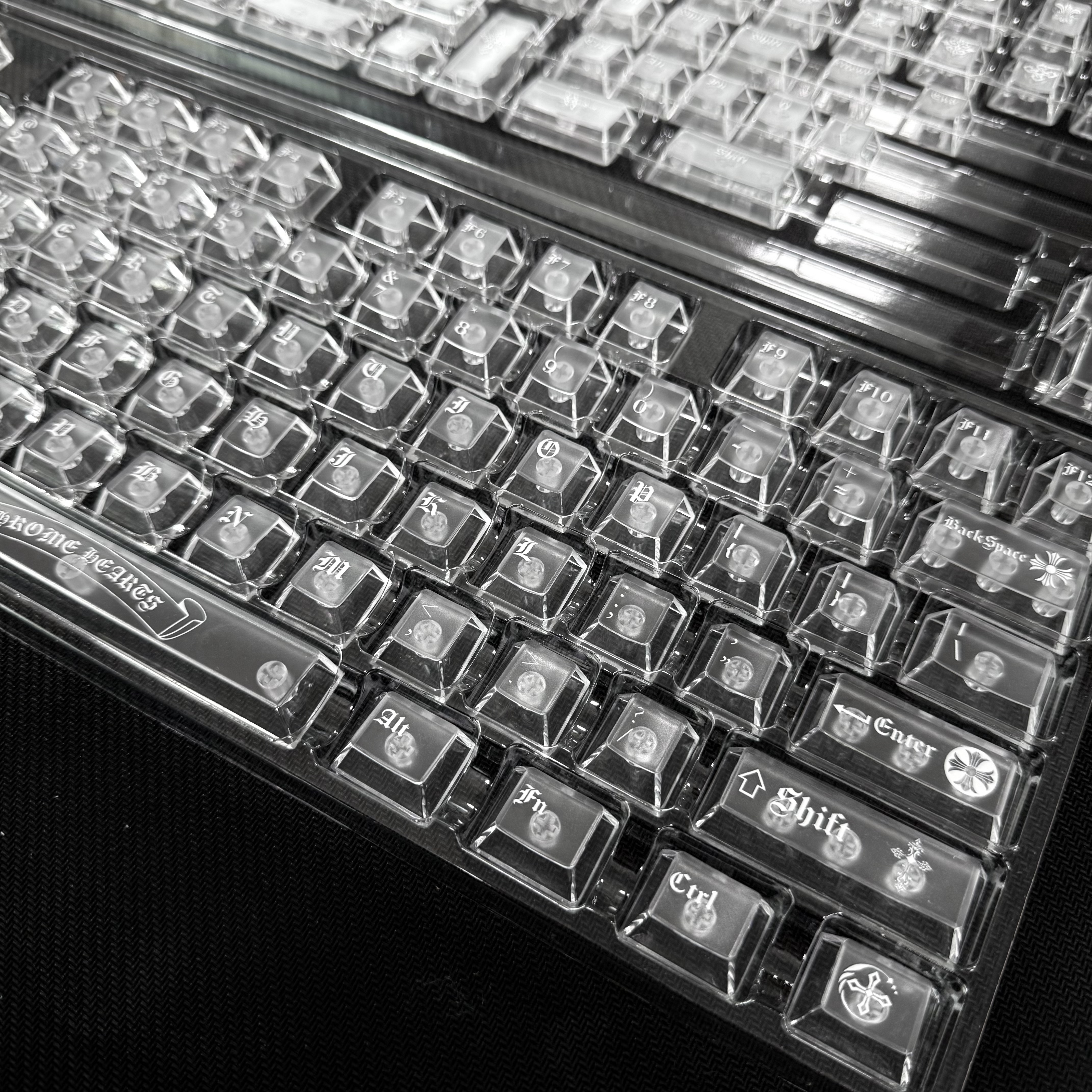 克罗心雾透键帽原厂高度透光132颗小全套适配wooting磁轴机械键盘