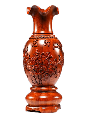 花开富贵一对家居客厅电视柜木雕