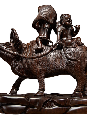 牧童骑牛家居客厅寓意工艺礼品