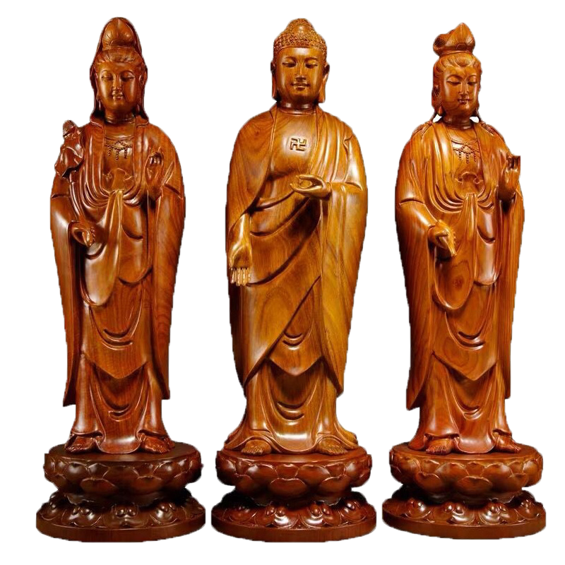 雕刻大势至观音菩萨西方三圣佛像