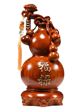 花梨木葫芦摆件客厅中式工艺品