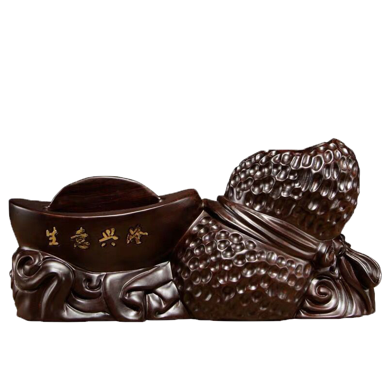 黑檀木生意兴隆家居客厅名片盒