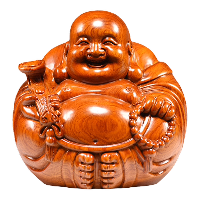 花梨客厅弥勒佛像实木