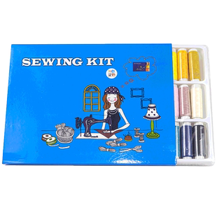 针线家用免穿缝纫线多功能套装缝衣黑线缝补白线彩色线盒装手工线