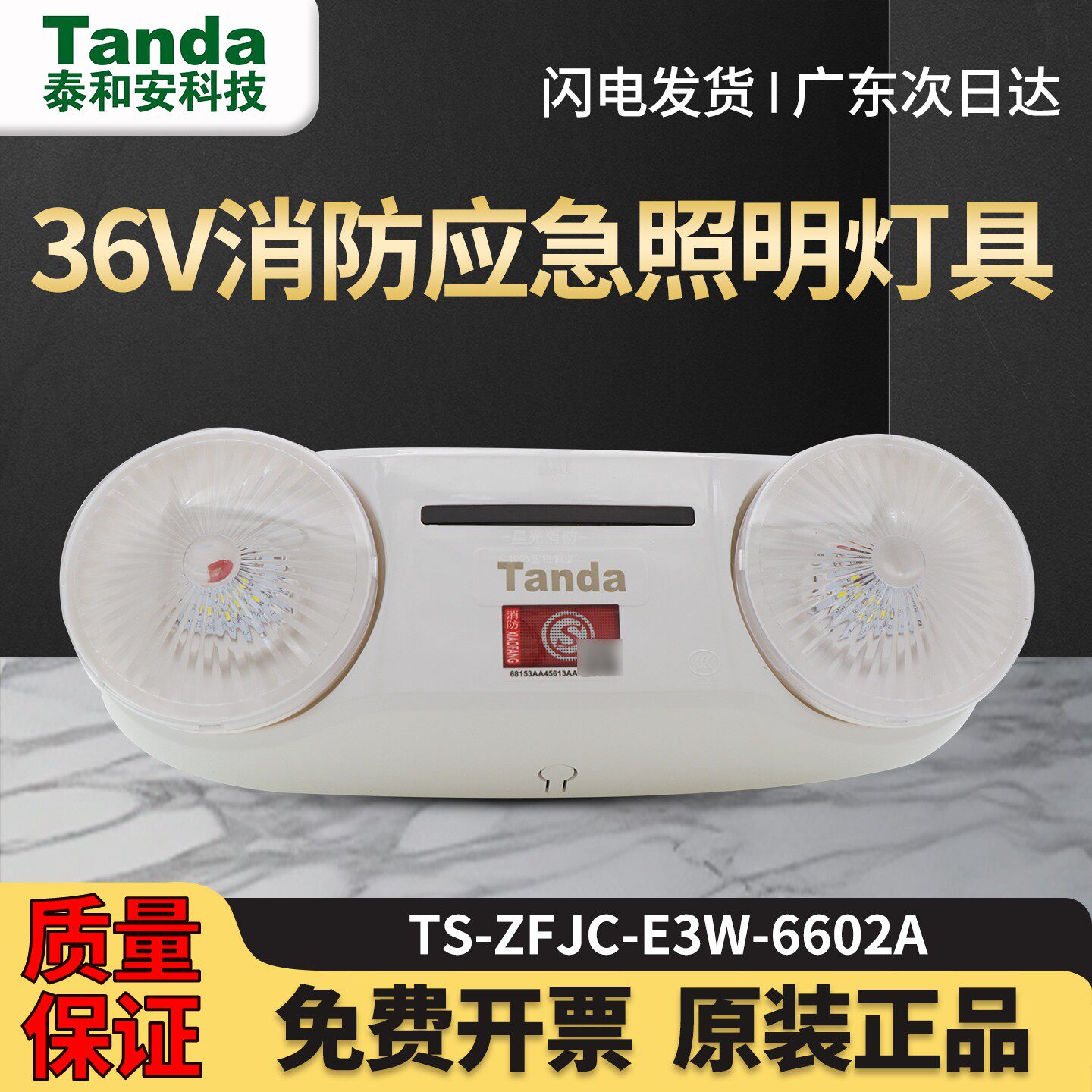 泰和安E3W-6602A疏散应急双头灯