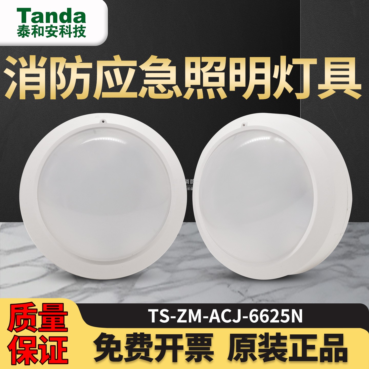泰和安应急照明灯具TS-ZM-ACJ-6625N集电集控消防应急照明灯吸顶图片