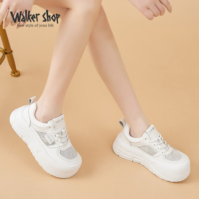 厚底小白鞋WalkerShop网面