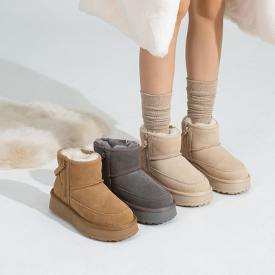 Walker Shop2025秋冬季新款复古百搭透气拼接一脚蹬厚底板鞋女鞋