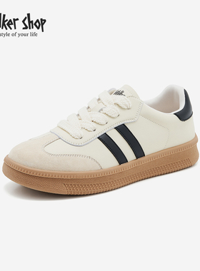 Walker Shop德训鞋女2025年春季新女鞋厚底板鞋百搭小白鞋休闲鞋