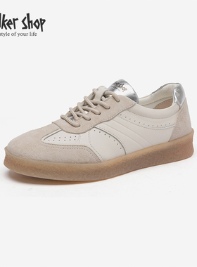 Walker Shop休闲鞋女2025春季新款百搭复古德训鞋运动休闲板鞋子