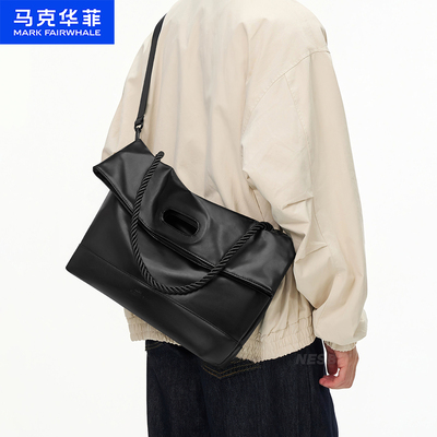 马克华菲休闲单肩包男邮差包