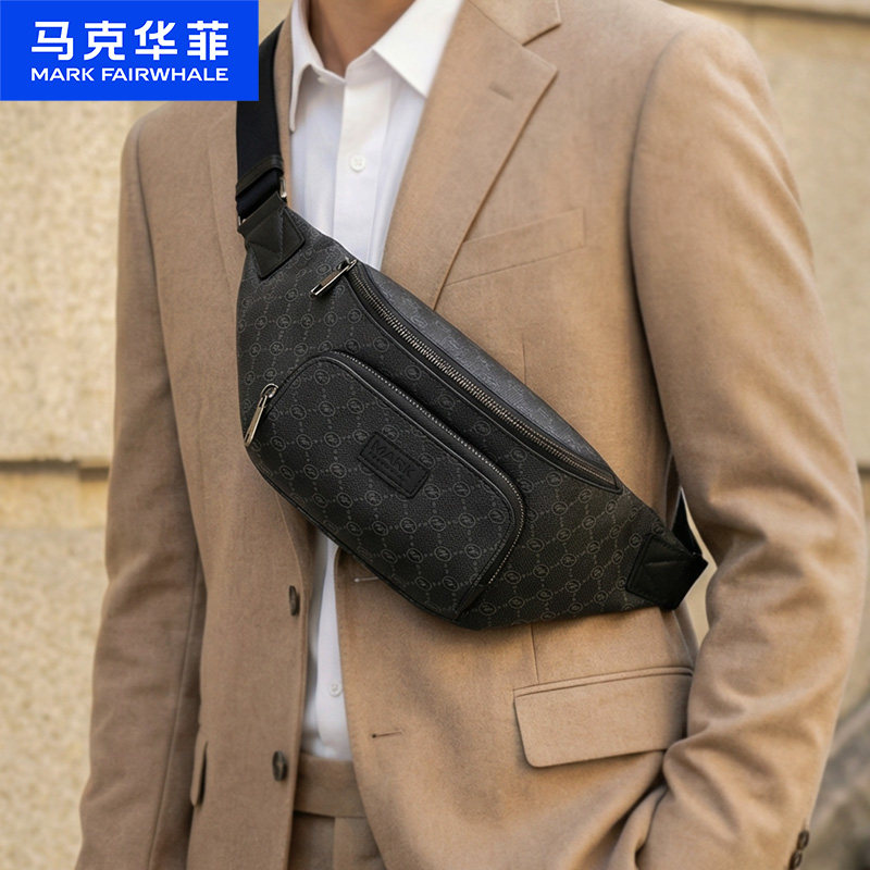 马克华菲男士斜挎包胸包新款潮牌通勤单肩包休闲运动腰包男款背包,箱包皮具/热销女包/男包,胸包,淘宝优惠券,粉丝福利购,淘宝优惠卷