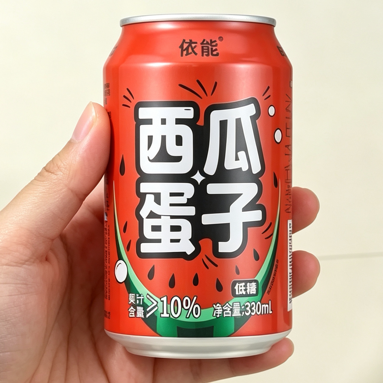 【新品】果汁汽水西瓜生姜薄荷味气泡水低糖330ml*24罐装整箱