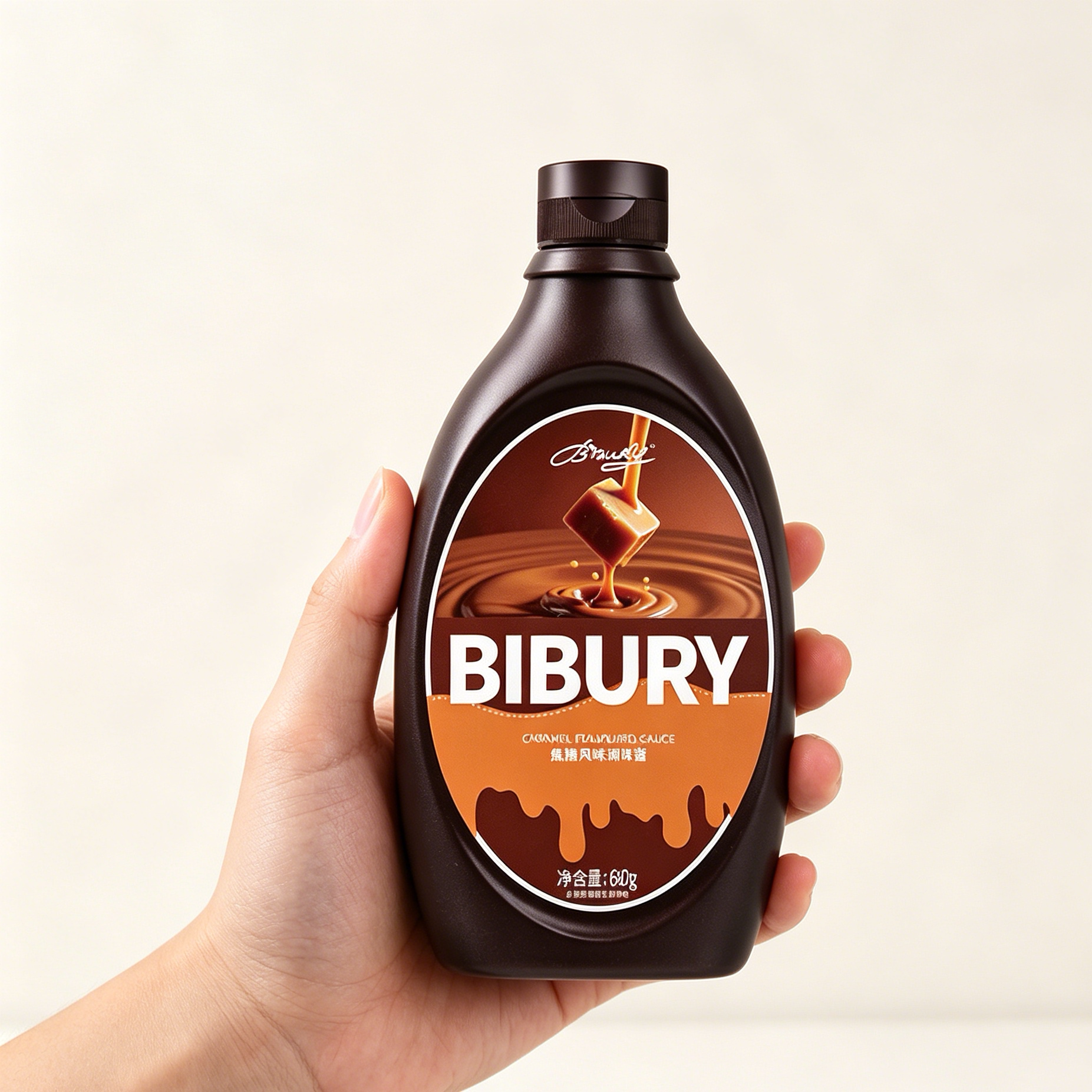 Bibury/拜伯里焦糖风味调味酱拉花雕花咖啡专用淋酱鸡尾酒果汁酱