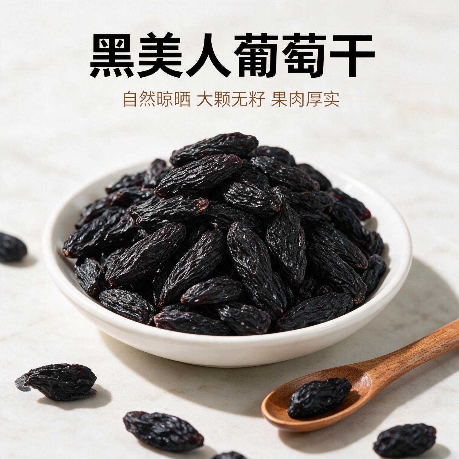 吐鲁番特产250g休闲零食干果农产品优质饱满香甜黑美人葡萄干