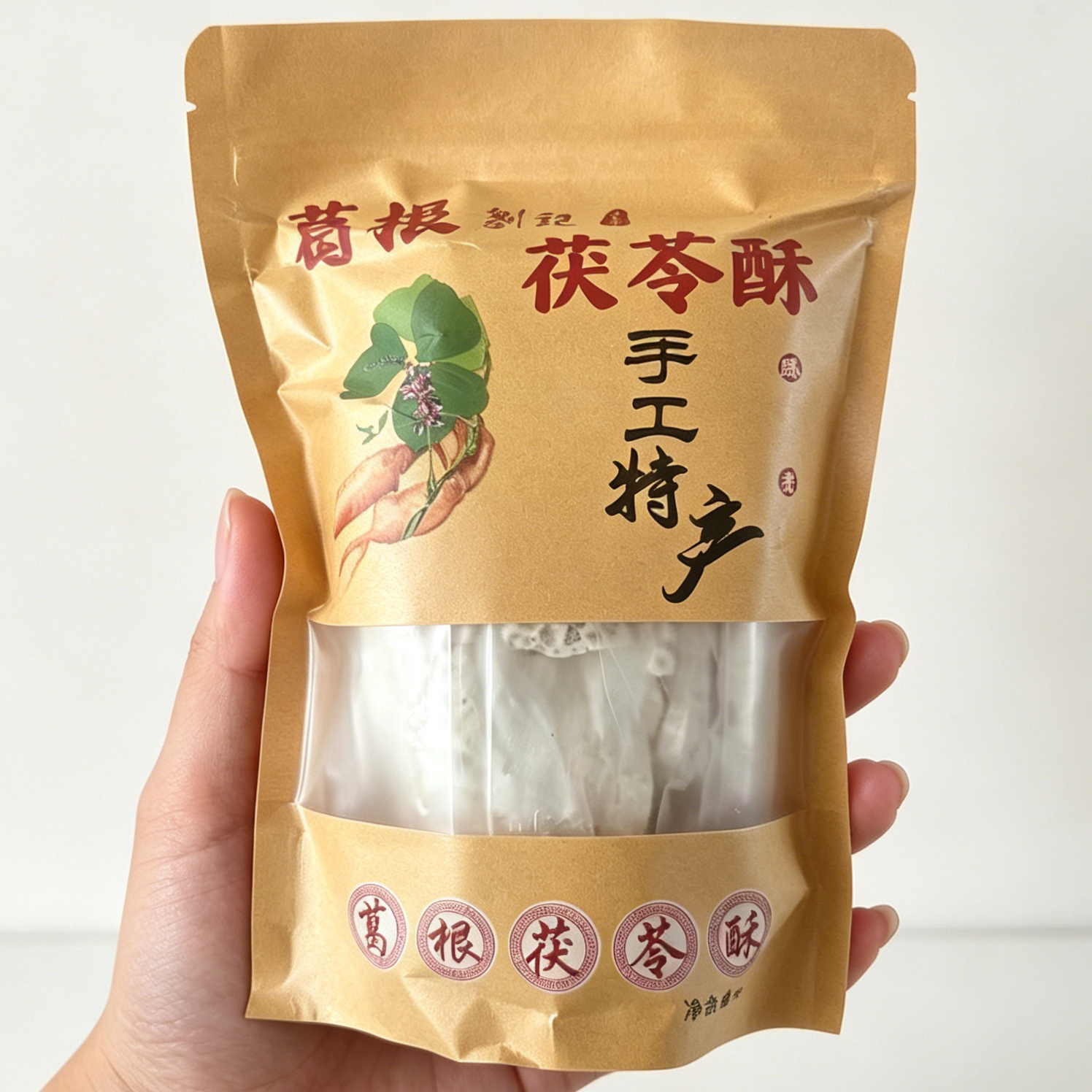 葛根茯苓酥纯手工制作真材实料健康养生糕点休闲小吃零食