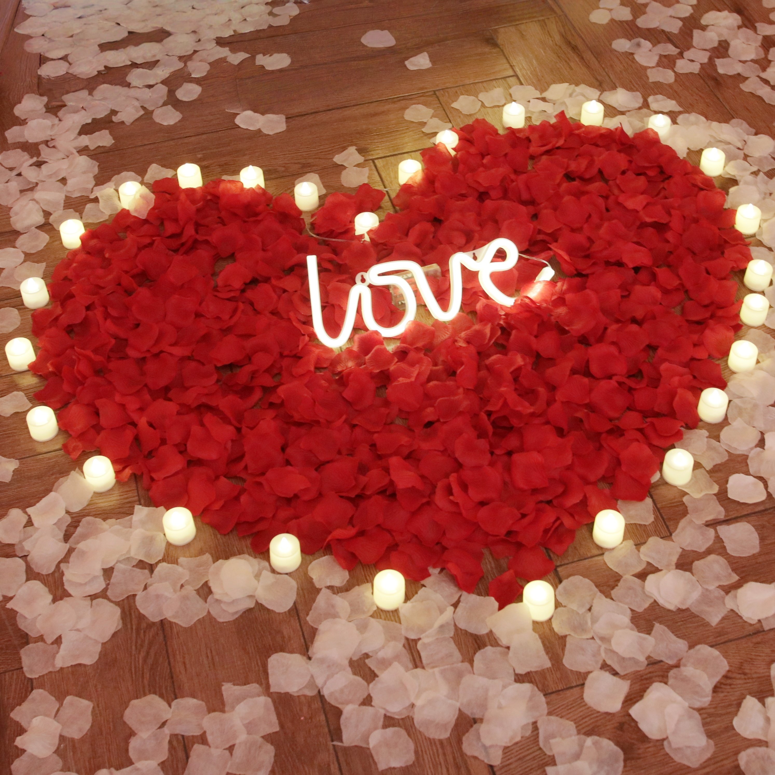 仿真玫瑰假花瓣告白表白求婚婚房婚礼婚庆手抛浪漫手撒花装饰布置