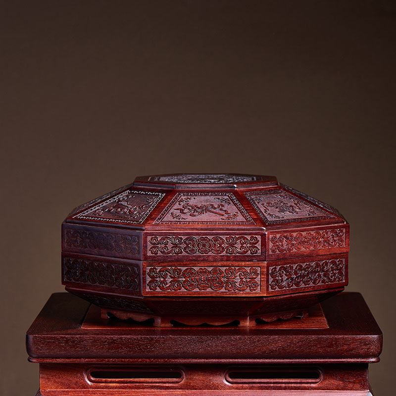 红酸枝木果盘实木干果盒红木零食糖果盒分格带盖中式水果盒新古典,家居饰品,饰品盒,淘宝优惠券,粉丝福利购,淘宝优惠卷