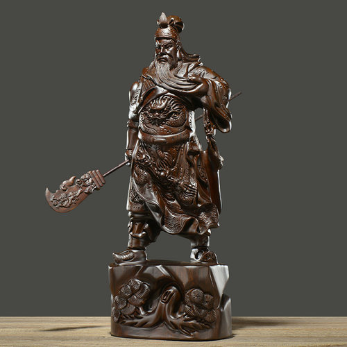 武财神客厅关二爷供奉红木工艺品