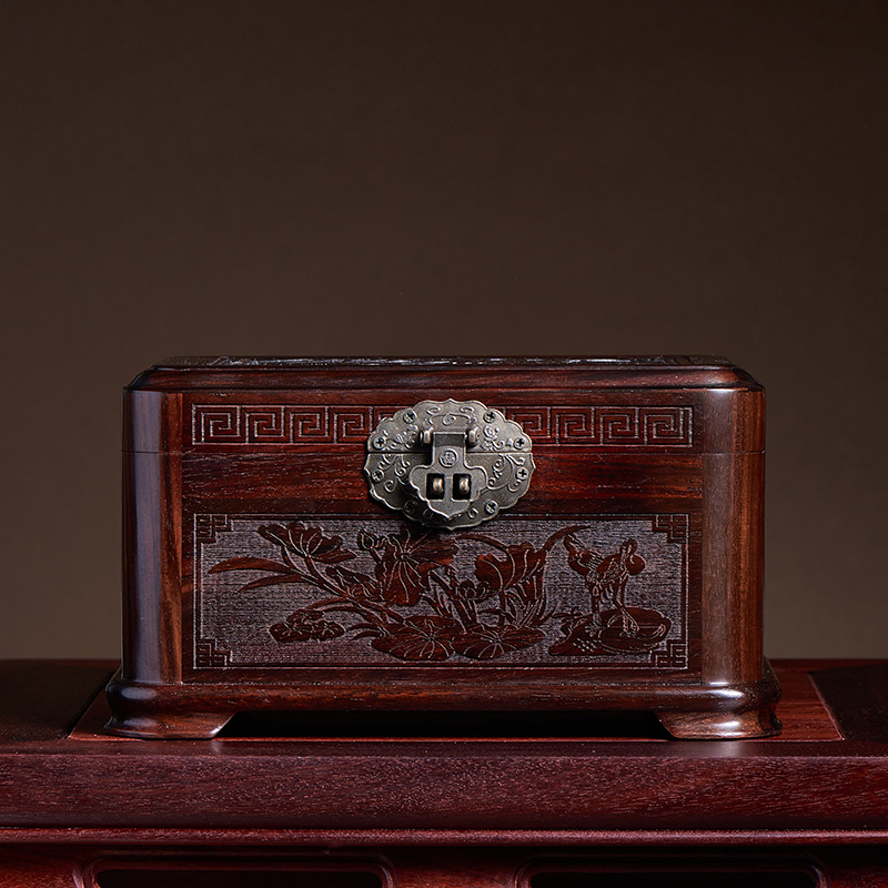 交趾黄檀首饰收纳盒知府小巧玲珑