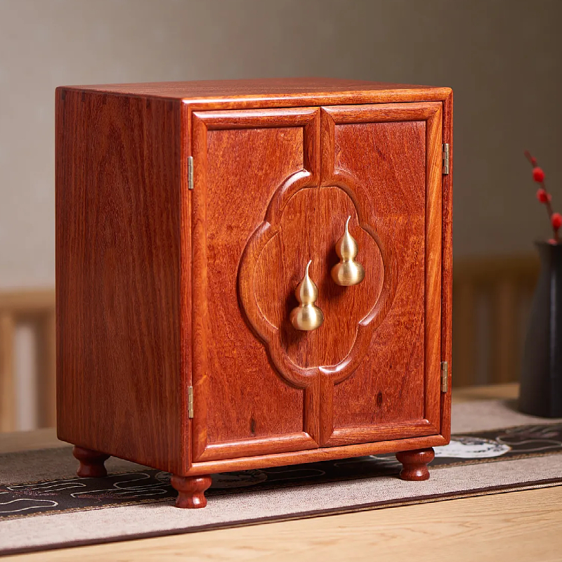 大果紫檀首饰收纳盒多层抽屉新颖