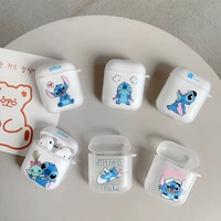 Apple, совместимый мультяшный защитный чехол, беспроводные силиконовые прозрачные матовые наушники, bluetooth