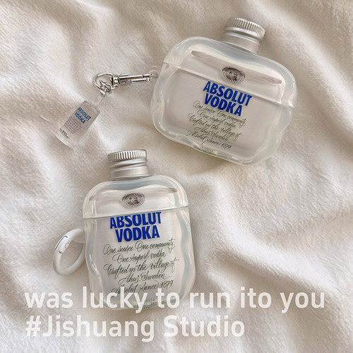 创意立体瓶盖伏特加适用苹果耳机保护套airpods4无线蓝牙耳机壳三四airpodpro2二代ipod耳机盒airpods3保护壳