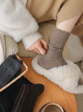 袜子女春秋款中筒袜灰色ins潮网红款堆堆袜芭蕾风配小皮鞋长袜