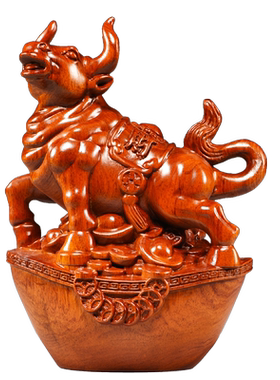 雕牛客厅摆件实木花梨木工艺品