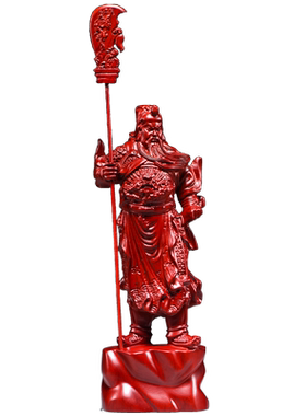 祝福客厅玄关财神爷关公实木木雕