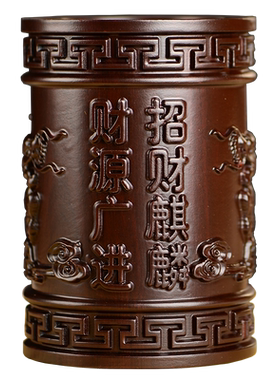 黑檀木麒麟书桌家居客厅工艺品