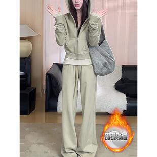 JOYIASS休闲运动套装女冬季新款时尚百搭显瘦高级感短款卫衣阔腿