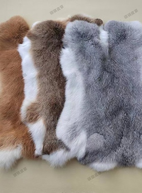 兔皮整张扶手箱垫天然特价真整张獭兔毛手工制作皮毛一体护膝坐垫