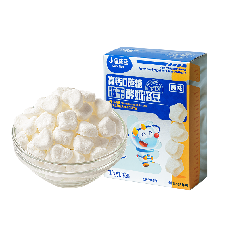 5折秒杀 小鹿蓝蓝酸奶溶豆婴幼儿10月+无白砂糖宝宝溶豆豆零食