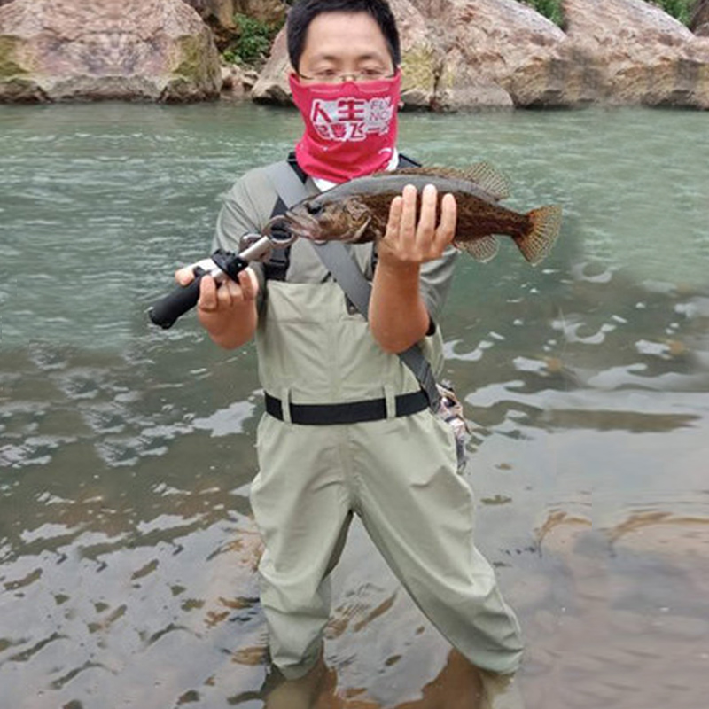 路亚涉水透气钓鱼裤连体全身