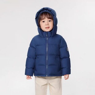 巴布达鸭绒儿童羽绒服宝宝2025新款短款男女童装三防冬装外套