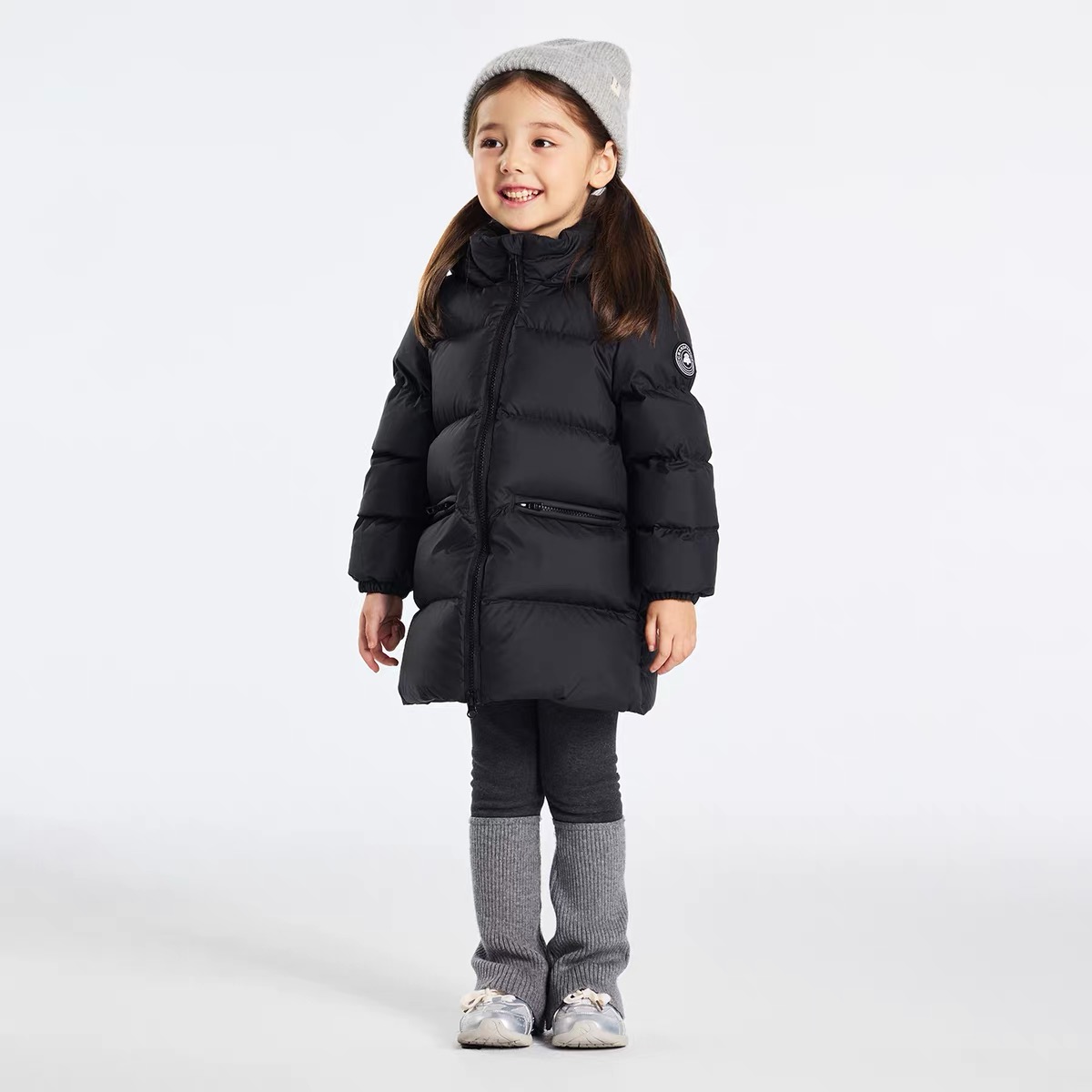 帕西防寒儿童羽绒服加厚中长2025新款外套白鸭宝宝男童女童大冬装