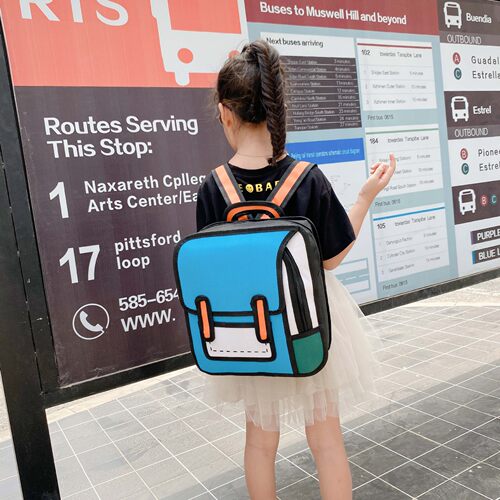 卡通漫画立体双肩包林妙妙同款