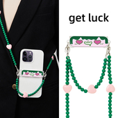 原创日韩可拆卸手机背夹斜挎可背女款 带挂绳ins卡通防摔适用华为苹果手机壳配件防丢便捷链条腕带挂脖高级感