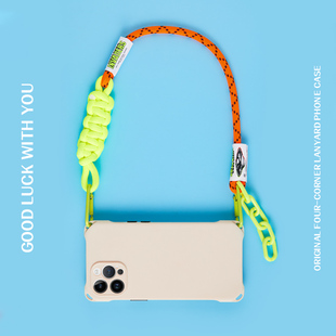 适用苹果13手机壳带挂绳14pro腕带手拎iphone12promax全包镜头硅胶11可背新款xs max原创个性16创意女15手提