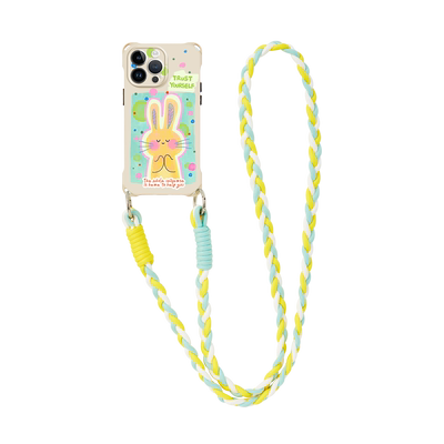 苹果15硅胶卡通兔子挂绳原创