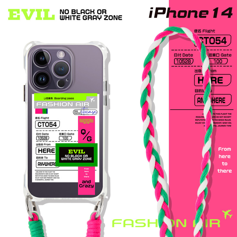 13promax硅胶潮牌斜跨挂绳原创