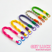 手机挂绳短款 ins风挂脖链条斜跨高级 手提卡片固定夹片贴片可背防摔多功能手腕带手机壳配件结实绳子女款