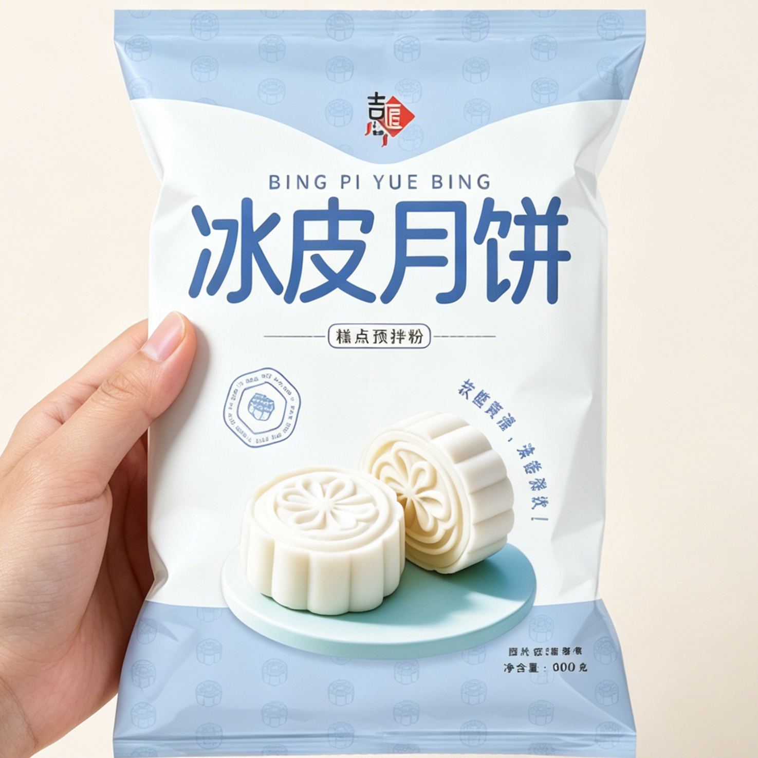 吉匠冰皮月饼预拌粉专用粉家自制免蒸冰皮粉手工月饼烘焙原料500g