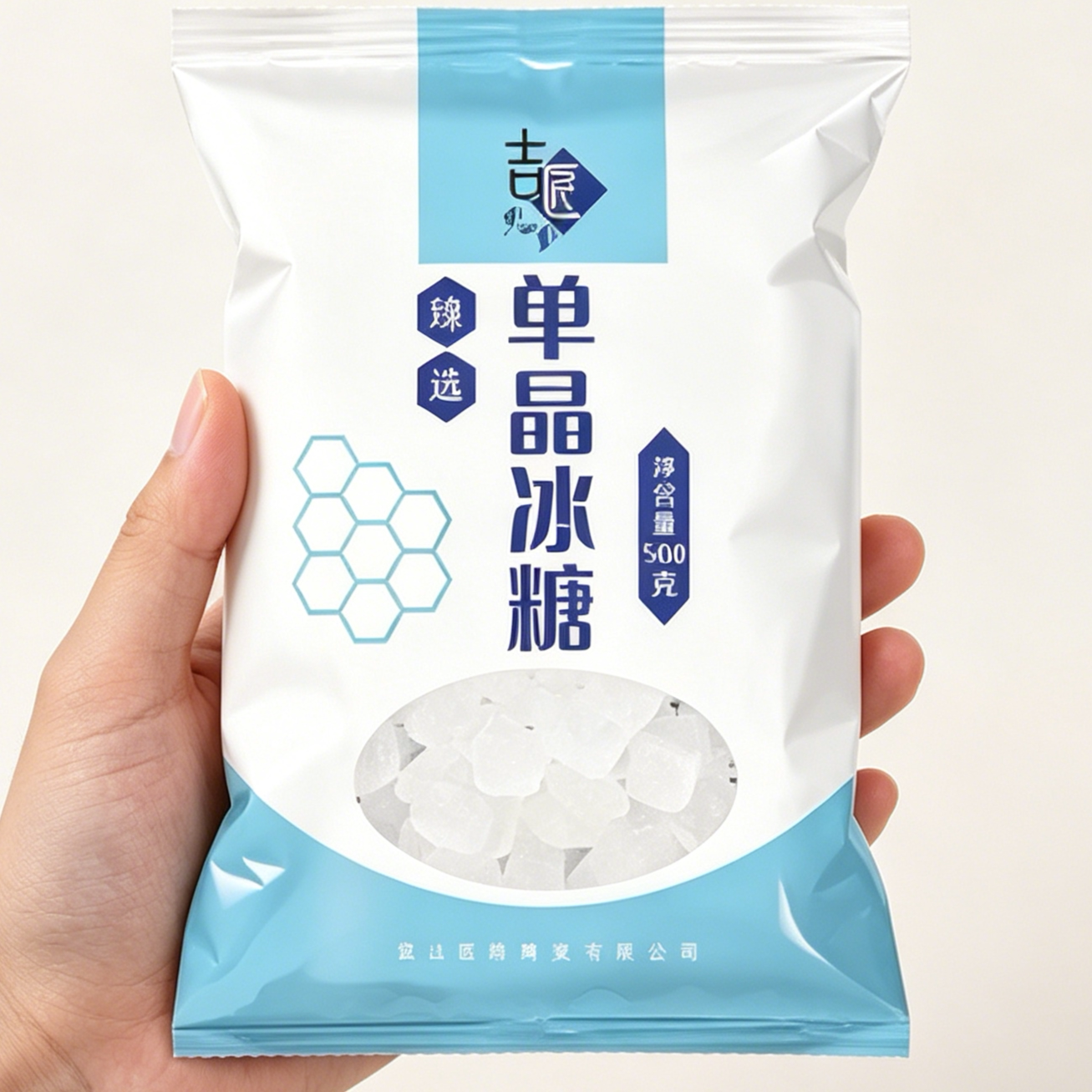 吉匠精选单晶冰糖 白冰糖甘蔗糖小块冰糖老冰糖食用中颗粒半斤5斤图片