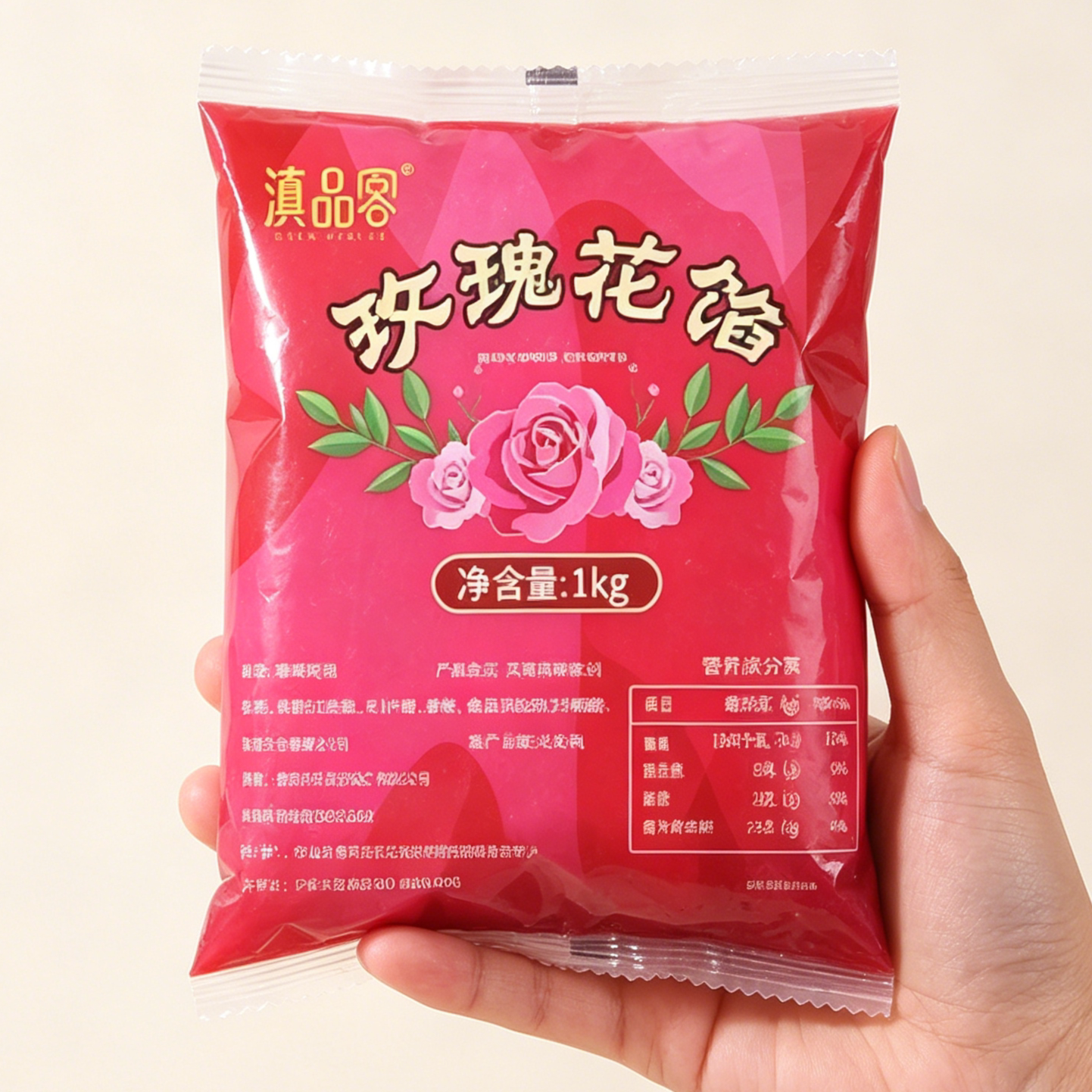 滇品客云南玫瑰花馅料鲜花饼糕点馅汤圆粽子原料鲜花酱中秋月饼