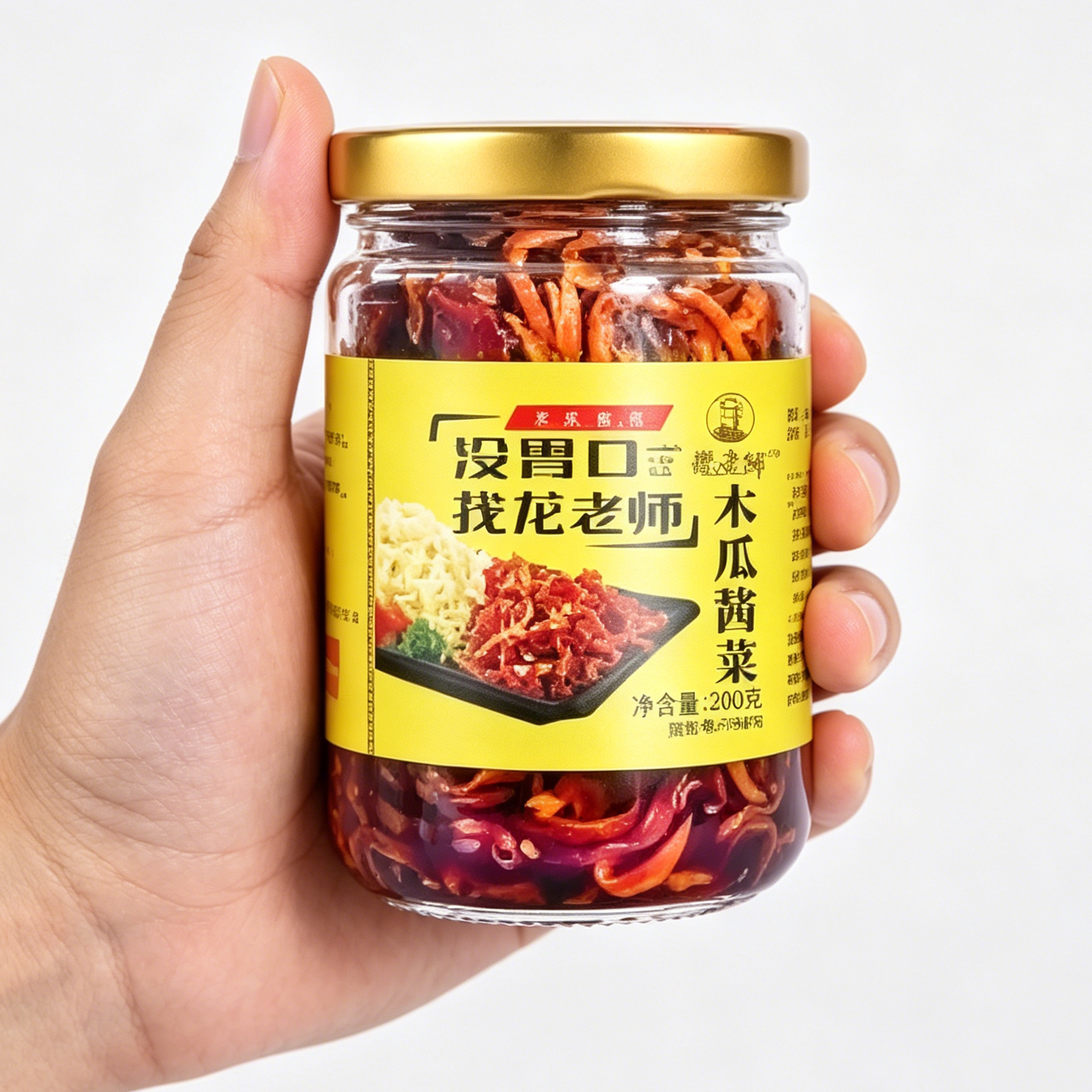 龙老师香辣木瓜丝广西木瓜条酱菜咸菜腌菜农家下饭菜