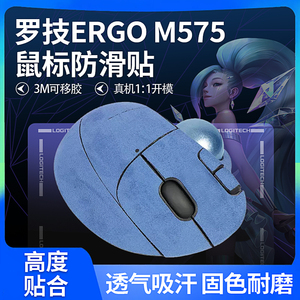鼠标防滑贴罗技Ergo M575无线蓝牙轨迹球鼠标吸汗贴贴膜磨砂贴纸
