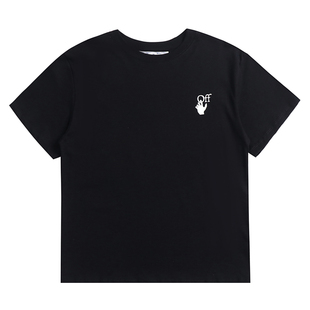 男女情侣款 宽松套头T恤半袖 潮牌ins WILWHIOS花卉箭头圆领短袖 OFF